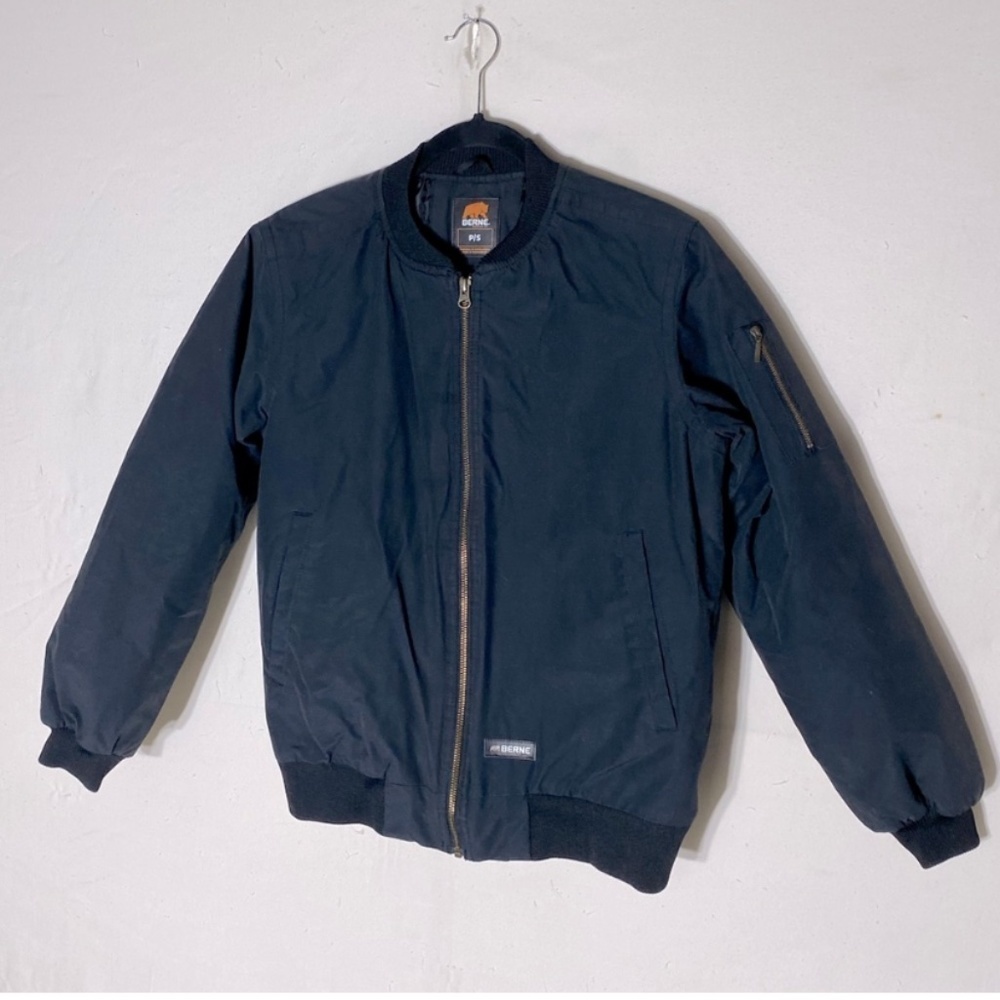Berne Black Aviator Bomber Jacket S